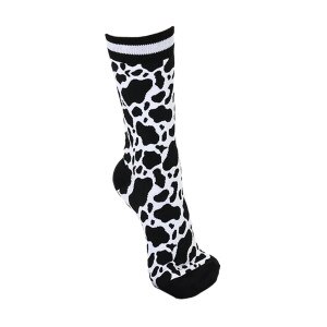 Cow print crew socks